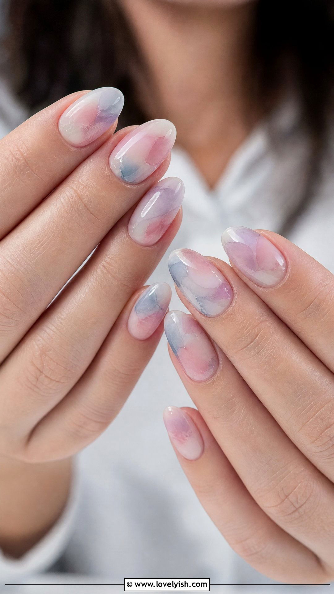 Watercolor Wash Abstract Nails - 25 abstract nail designs - 25 abstract nail designs
