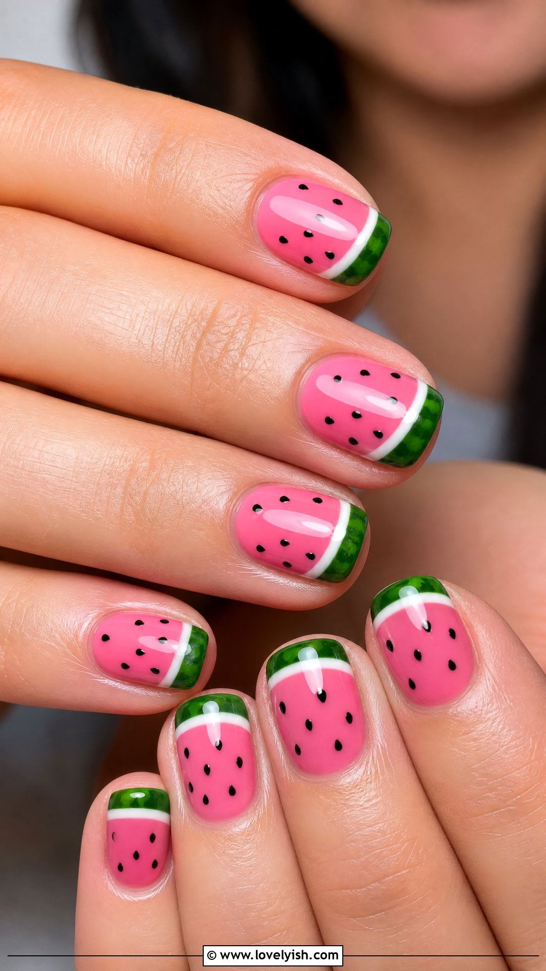 Watermelon Polygel Nails - 50 polygel nails - 50 polygel nails