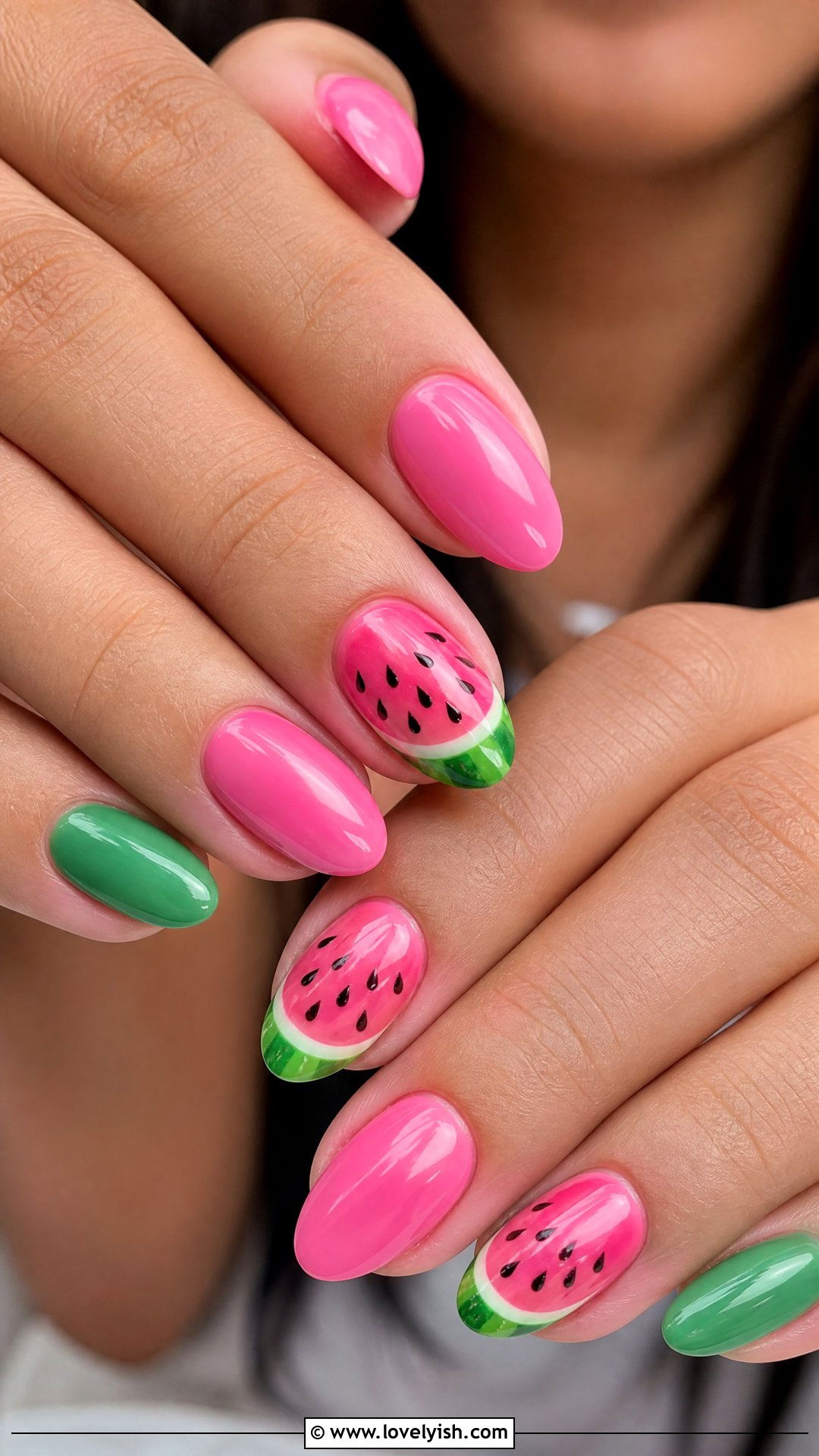 Watermelon Summer Nails - 50 pictures of nail designs - 50 pictures of nail designs