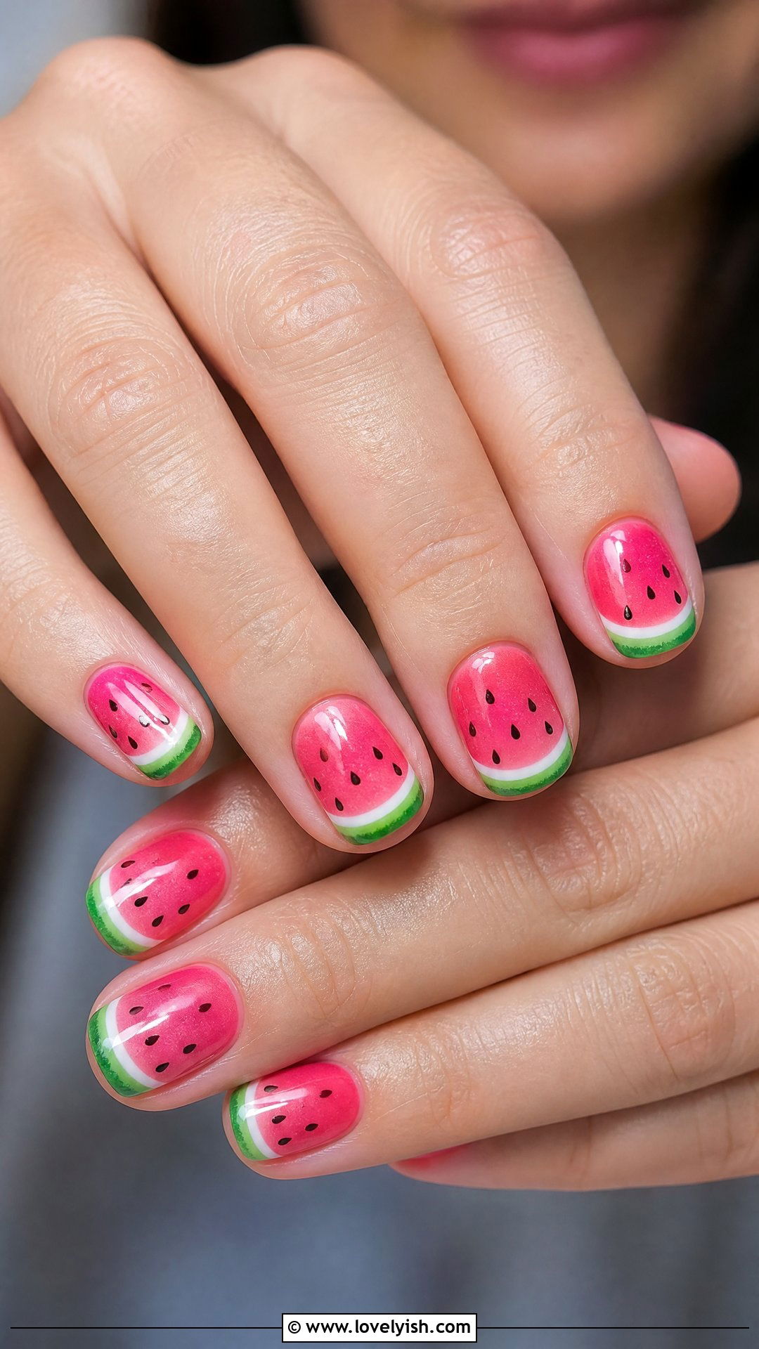 Watermelon Summer Nails - 37 nails art ideas - 37 nails art ideas