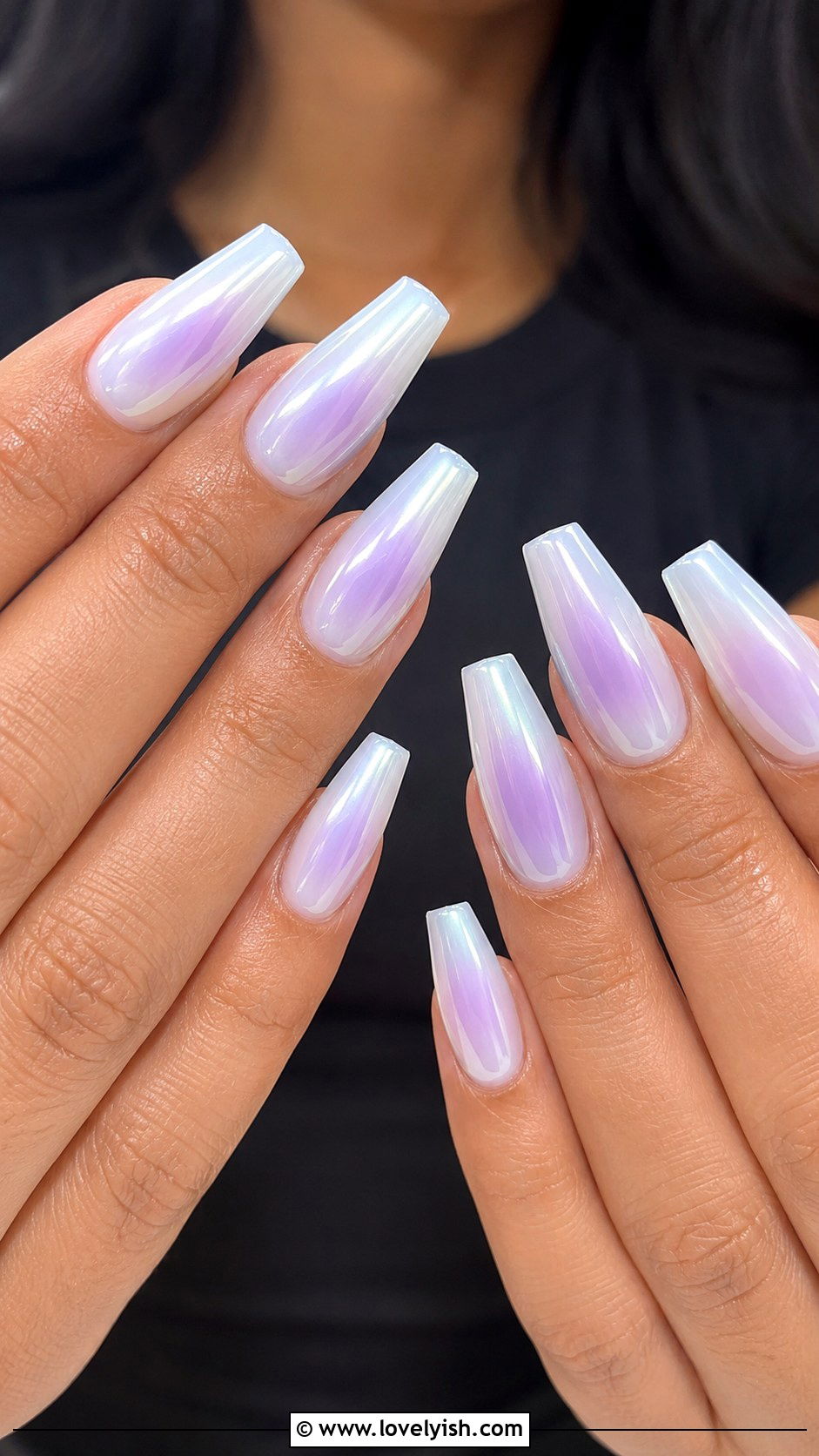 White Chrome Aura Nails - 50 white chrome nails - 50 white chrome nails