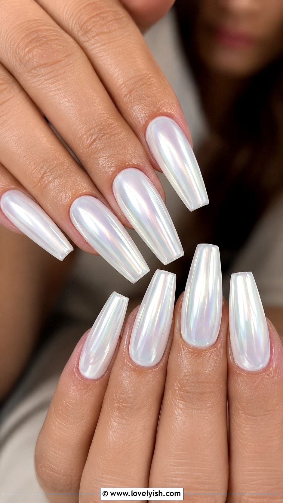 White Chrome Nails - 38 white nail designs - 38 white nail designs