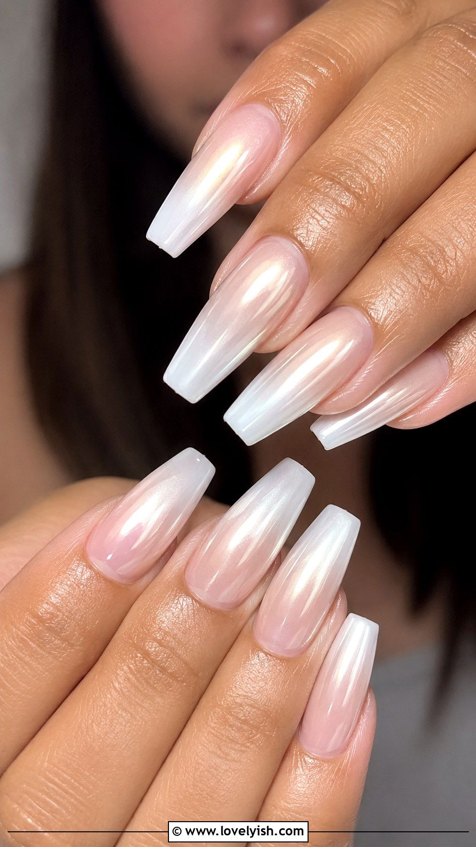 White Chrome Ombre Nails - 50 white chrome nails - 50 white chrome nails