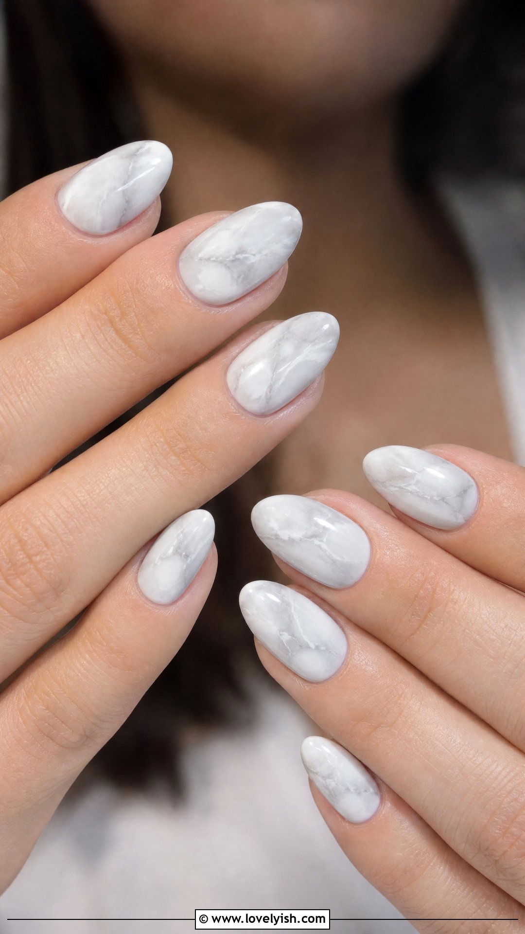 White Cloud Marble Nails - 50 beach nails - 50 beach nails
