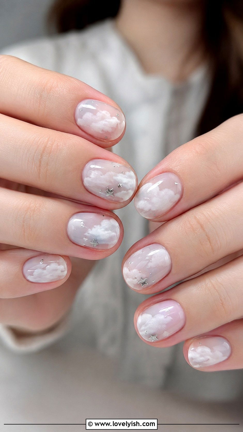 White Cloud Nails - 50 white nails - 50 white nails