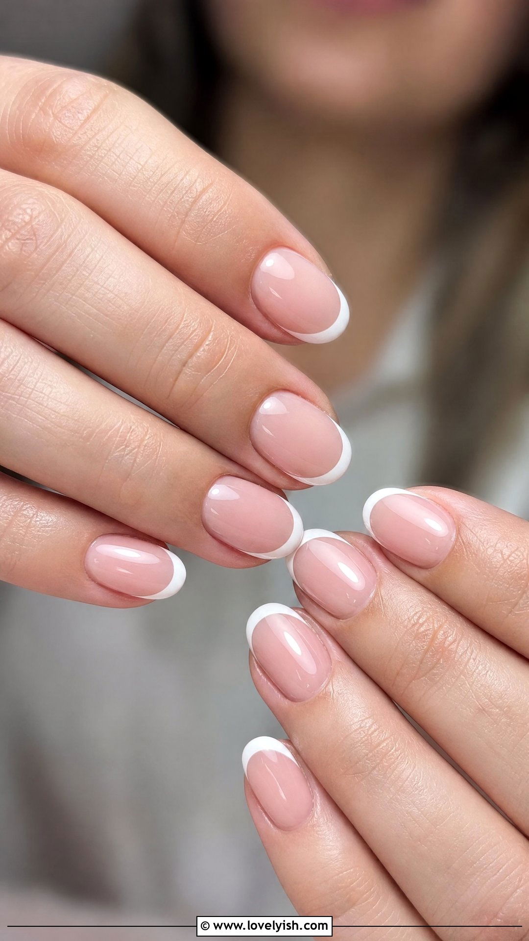 White French Tip Oval Nails - 50 work appropriate nails - 50 work appropriate nails
