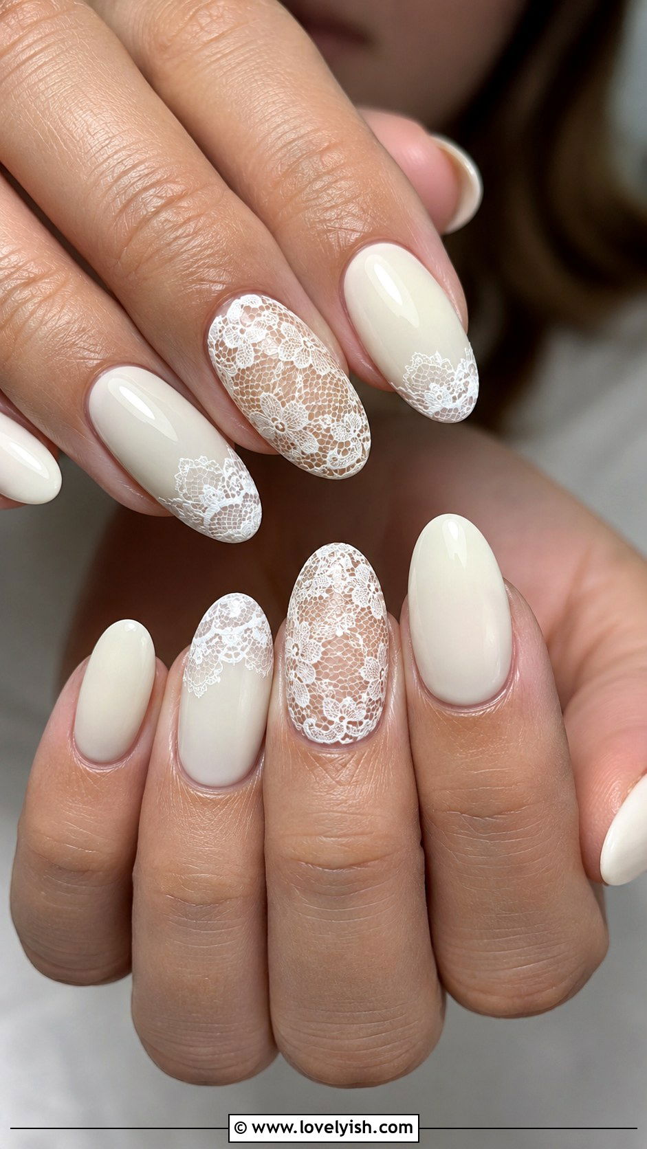 White Lace Baby Shower Nails - 50 baby shower nails - 50 baby shower nails