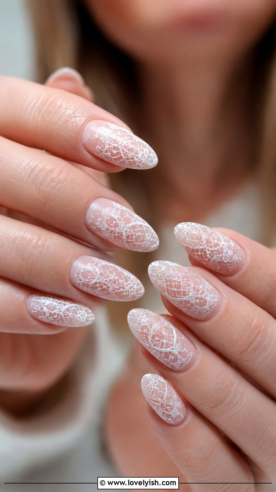 White Lace Manicure - 50 manicure - 50 manicure