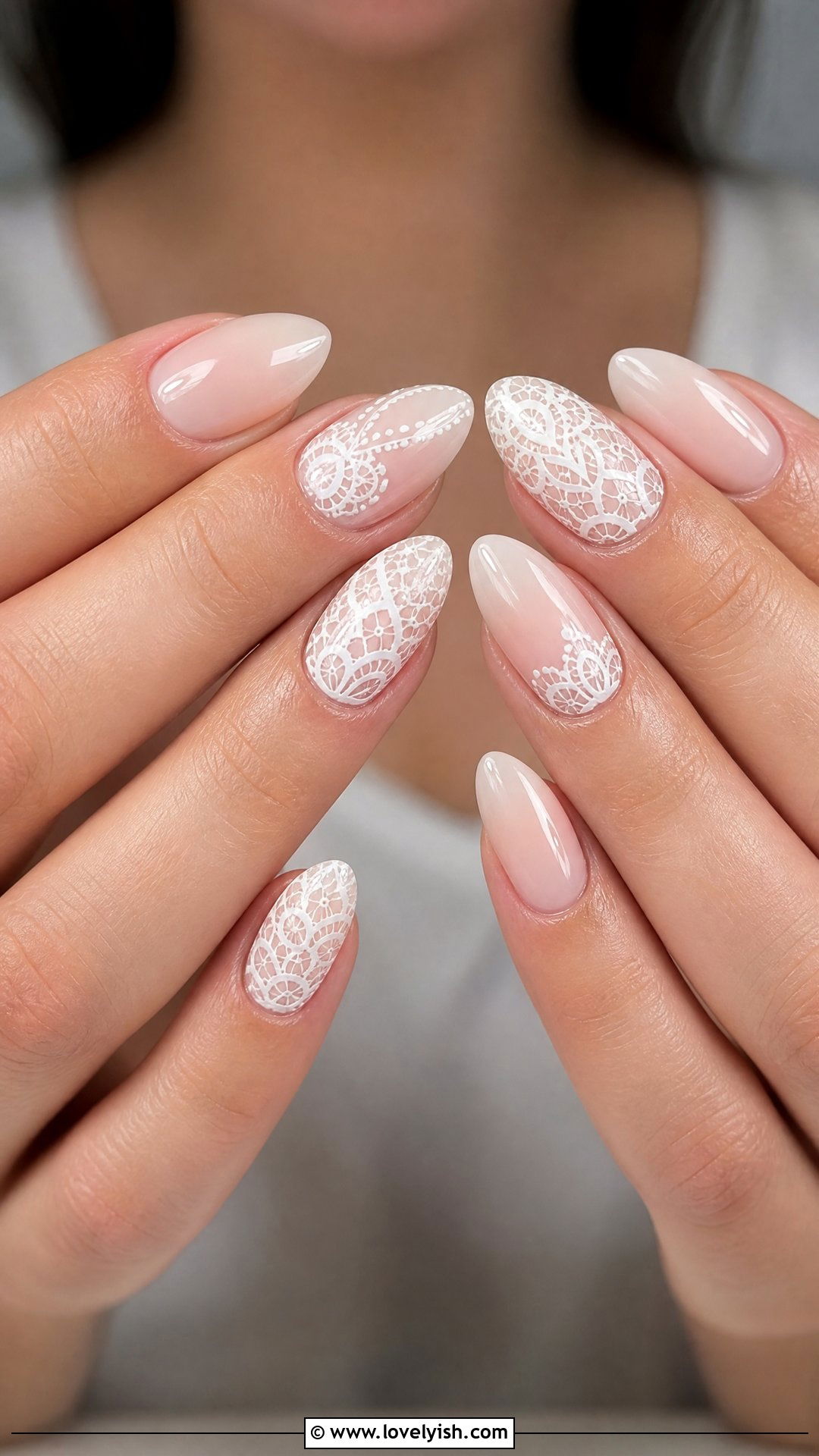 White Lace Nails - 50 simple spring nail designs - 50 simple spring nail designs