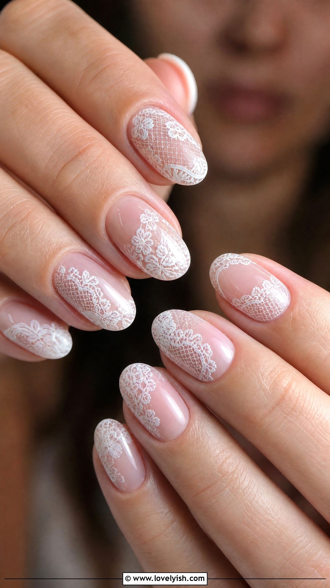 White Lace Prom Nails - 25 prom nail ideas - 25 prom nail ideas