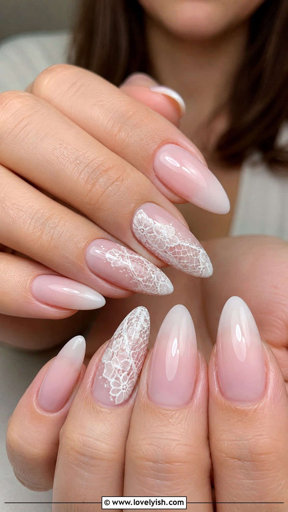 White Lace Spring Nails - 42 spring nail ideas - 42 spring nail ideas