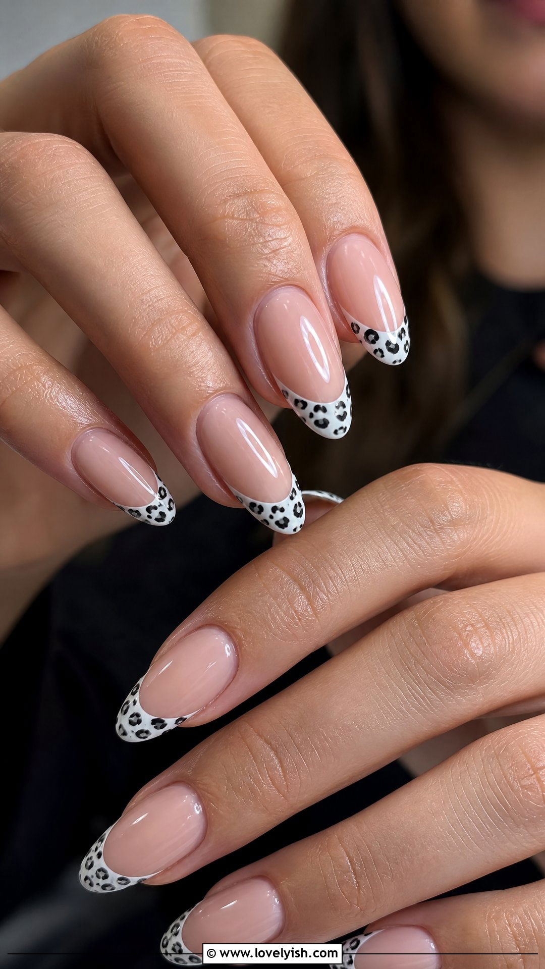 White Leopard Print Tips - 50 leopard print nails - 50 leopard print nails