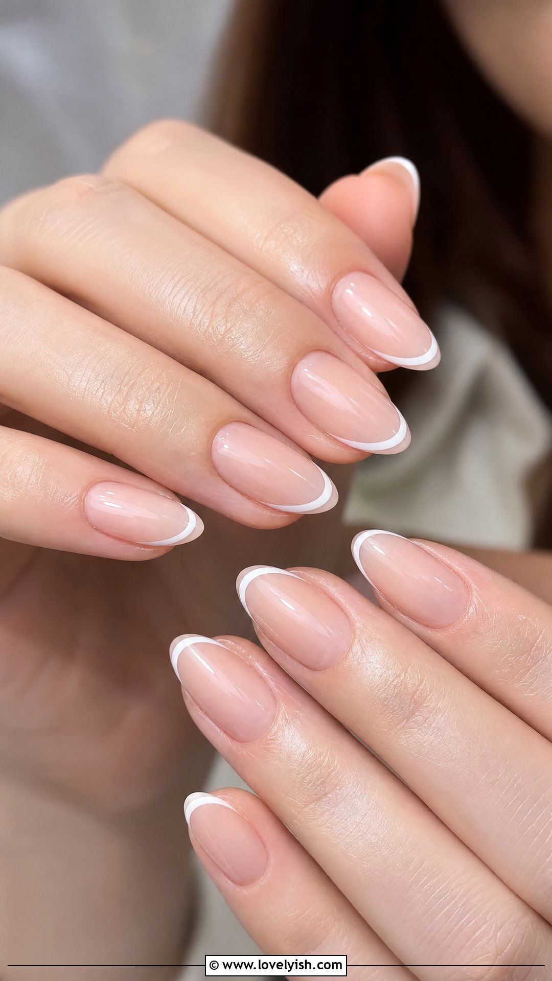 White Line French Twist Nails - 41 nail design simple - 41 nail design simple