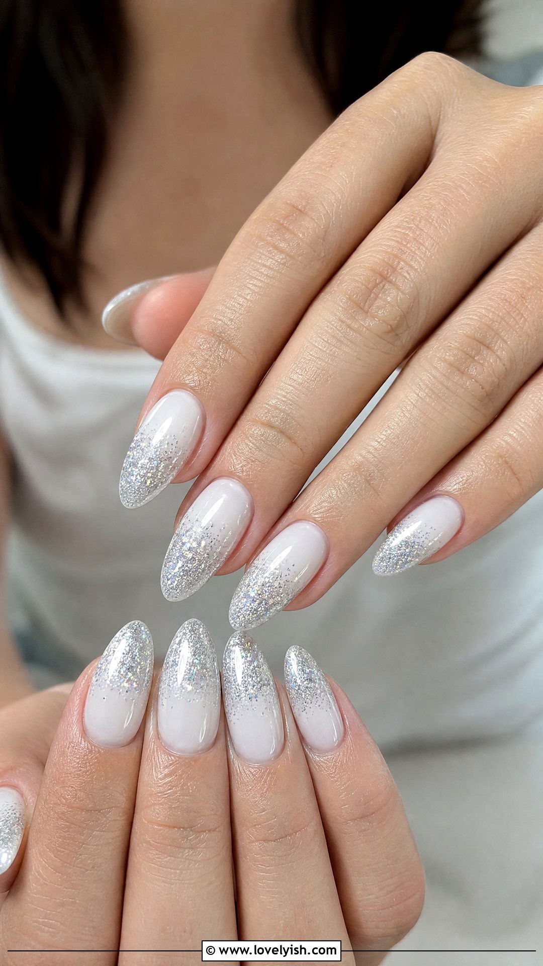White Nail Art with Rhinestones - 38 white nail designs - 38 white nail designs