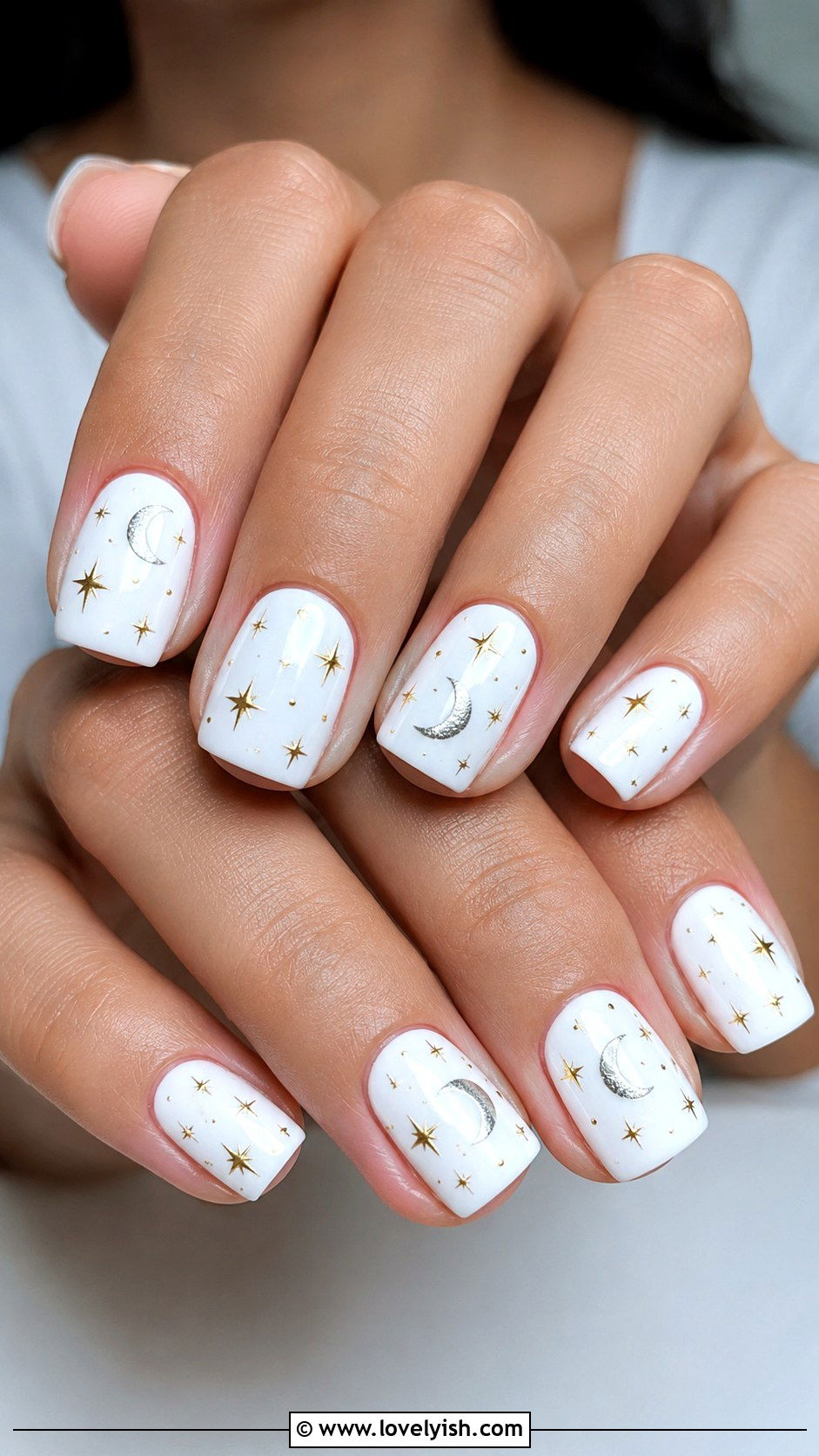White Nails with Butterflies - 38 white nail designs - 38 white nail designs
