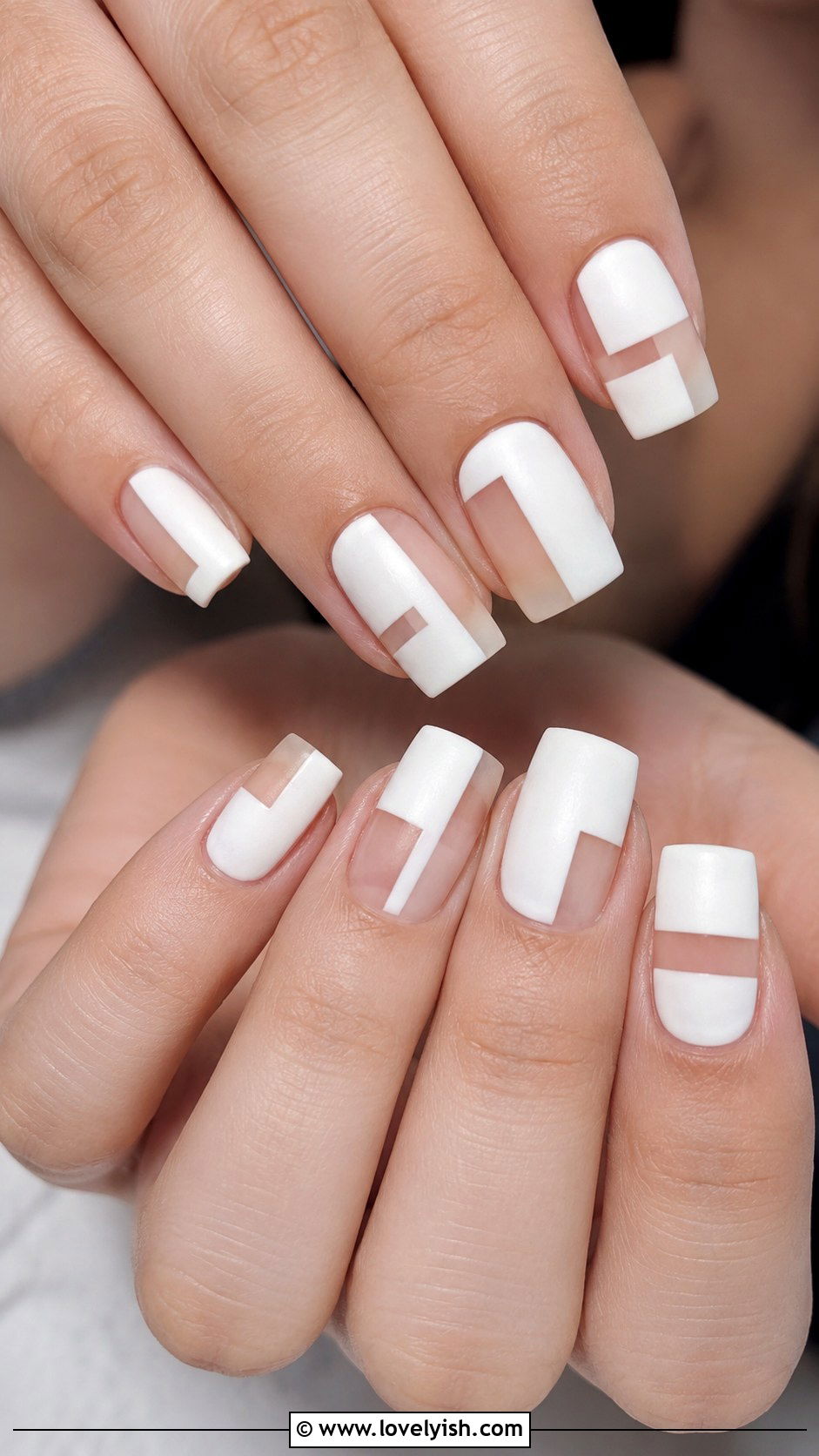 White Nails with Floral French Tips - 38 white nail designs - 38 white nail designs