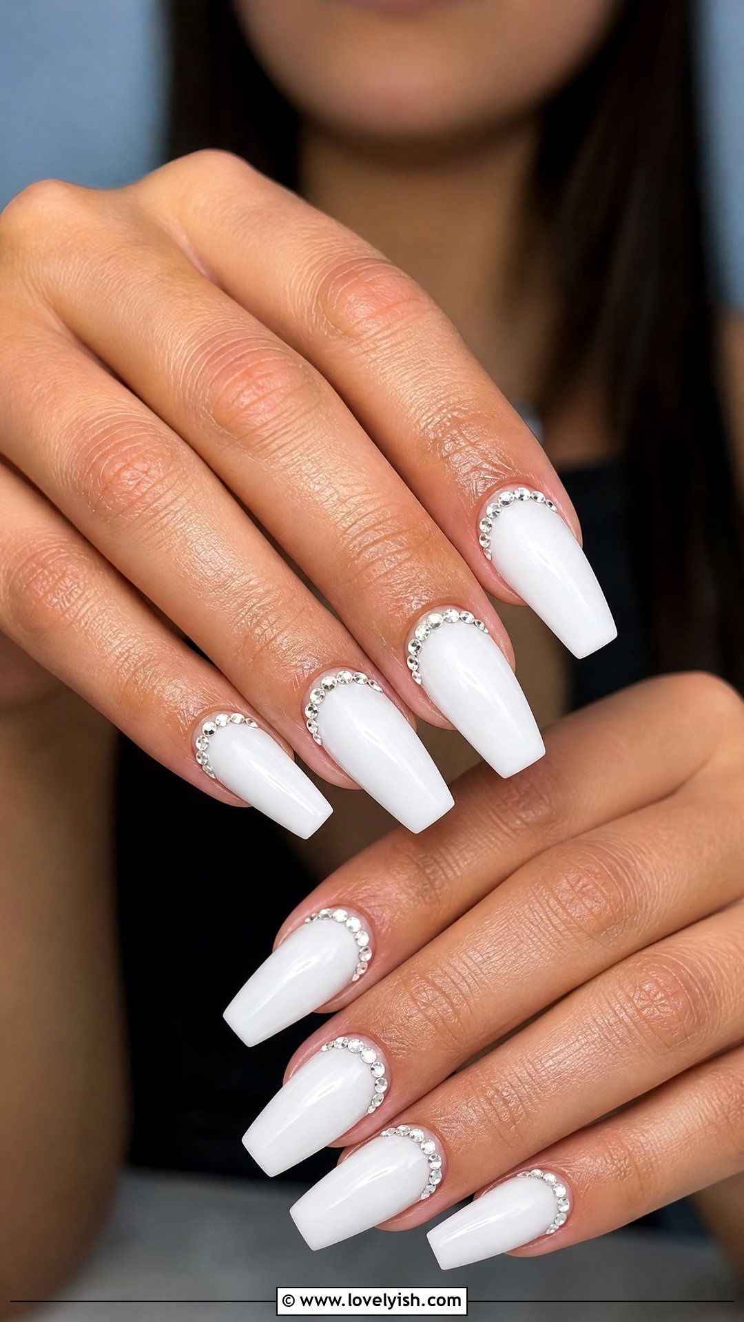 White Nails with Pearls - 38 white nail designs - 38 white nail designs