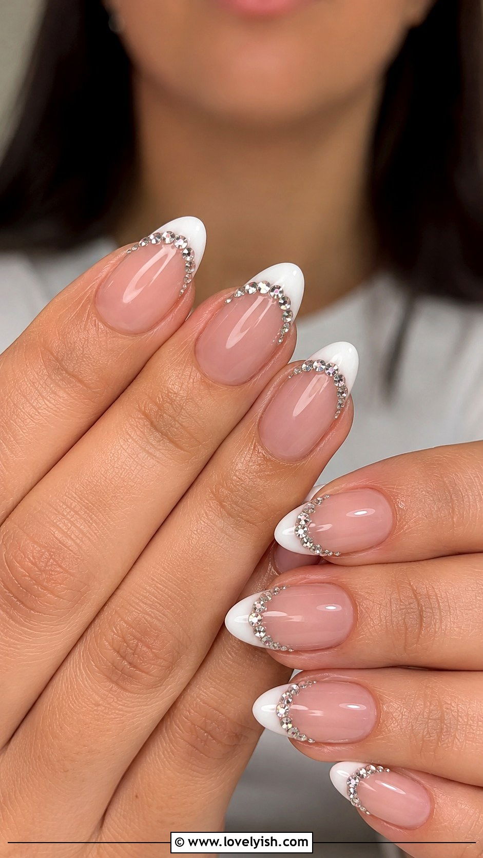 White Nails with Pink Accents - 38 white nail designs - 38 white nail designs