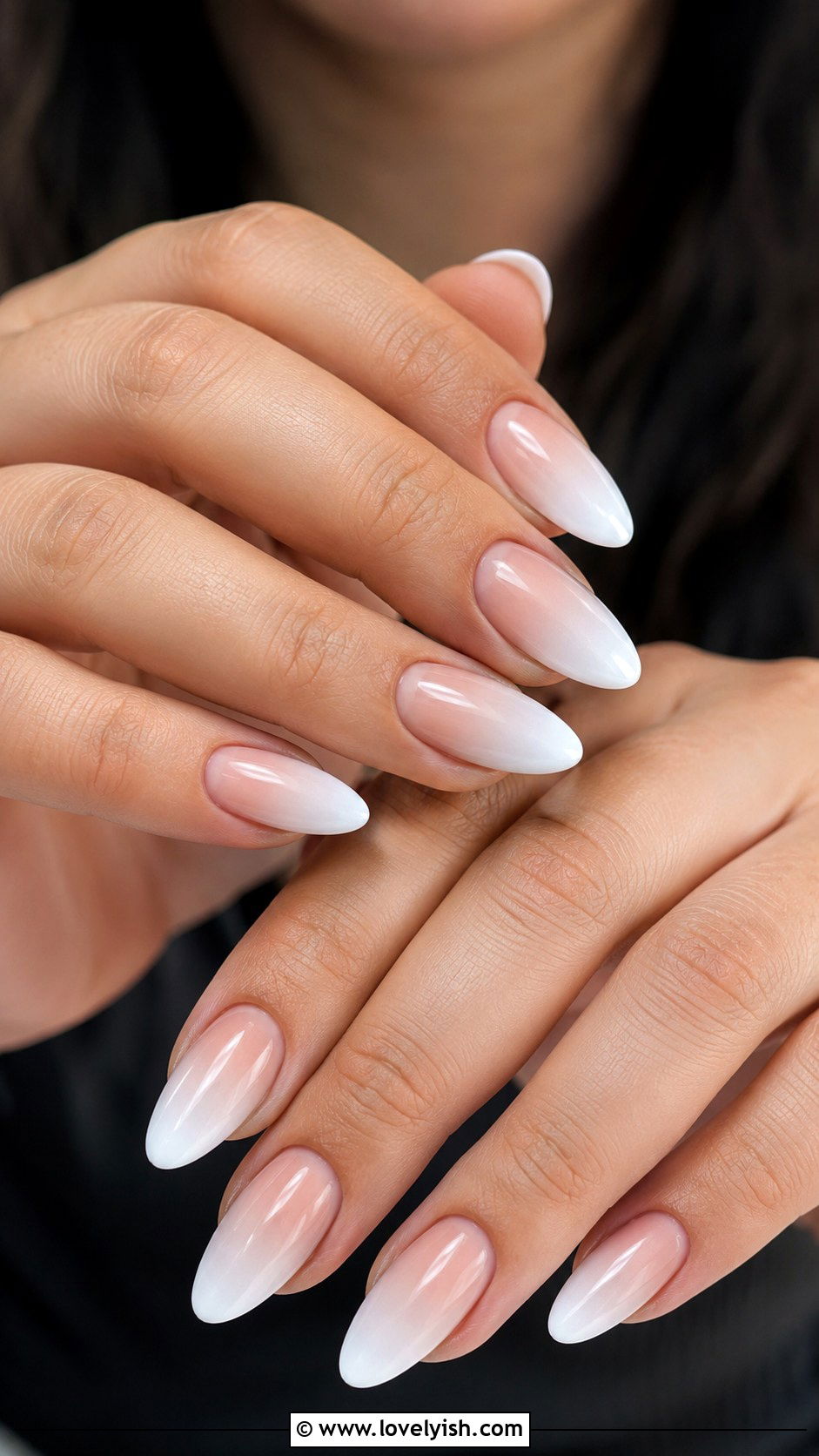 White Ombre Nails - 50 natural nails - 50 natural nails