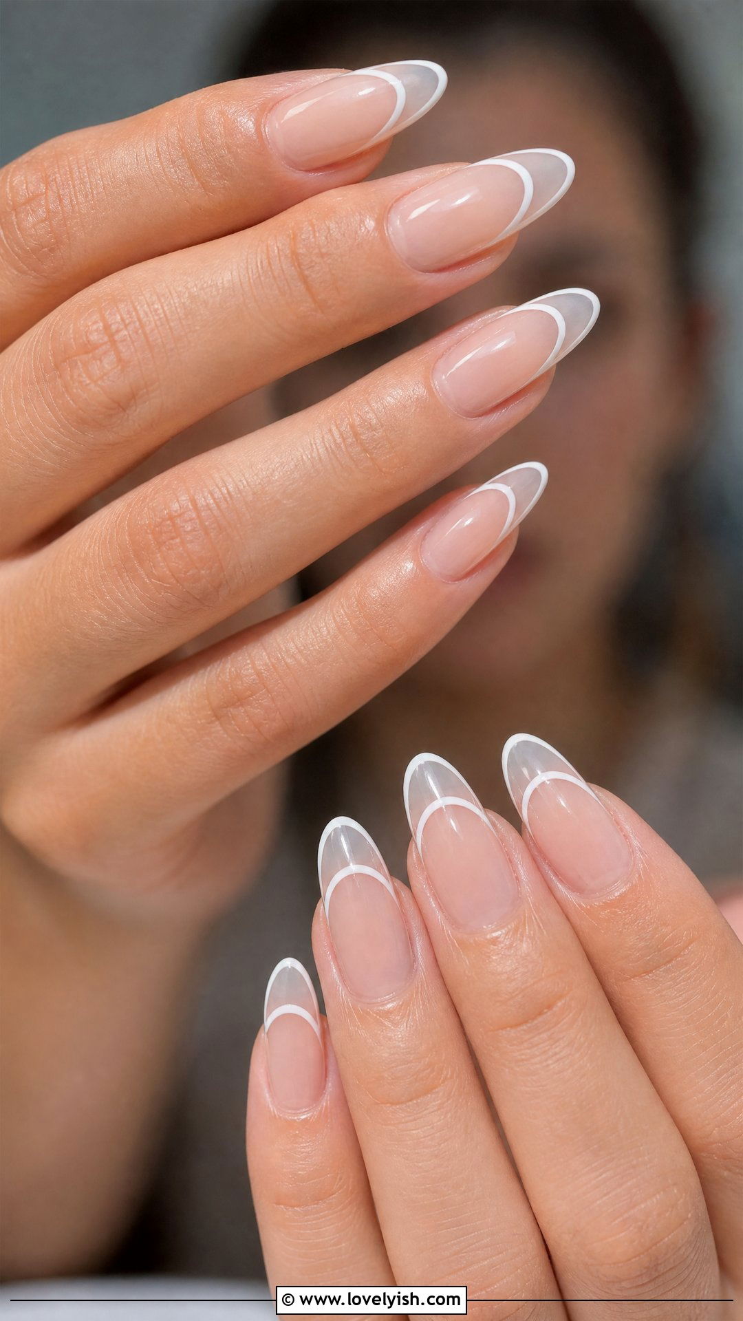 White Outline Empty French Nails - 42 minimalist nail art - 42 minimalist nail art