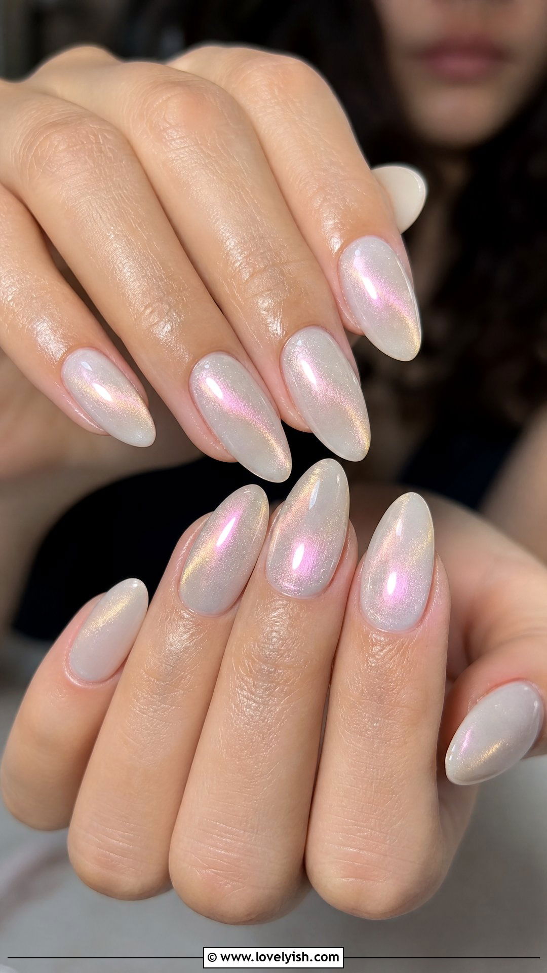White Pearl Cat Eye Nails - 38 cat eye nail designs - 38 cat eye nail designs
