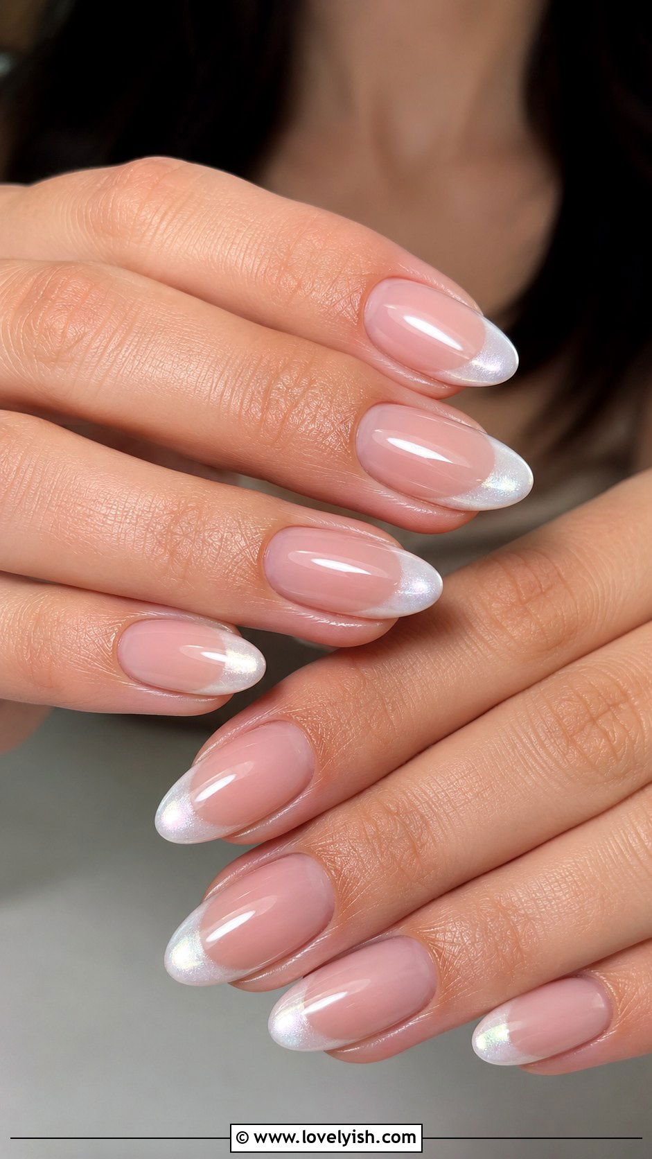 White Pearl French Nails - 50 luxury nails - 50 luxury nails