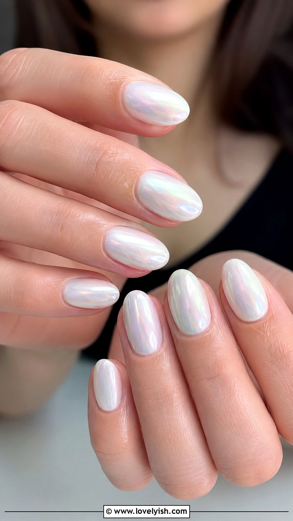 White Pearlescent Nails - 50 white nails - 50 white nails