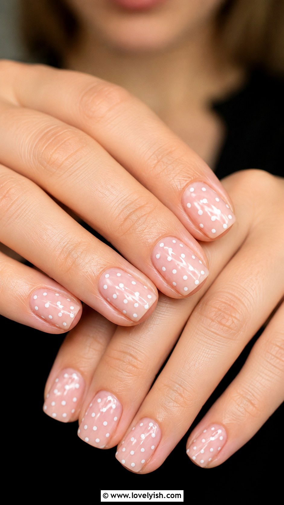 White Polka Dot Nails - 50 pretty nails - 50 pretty nails