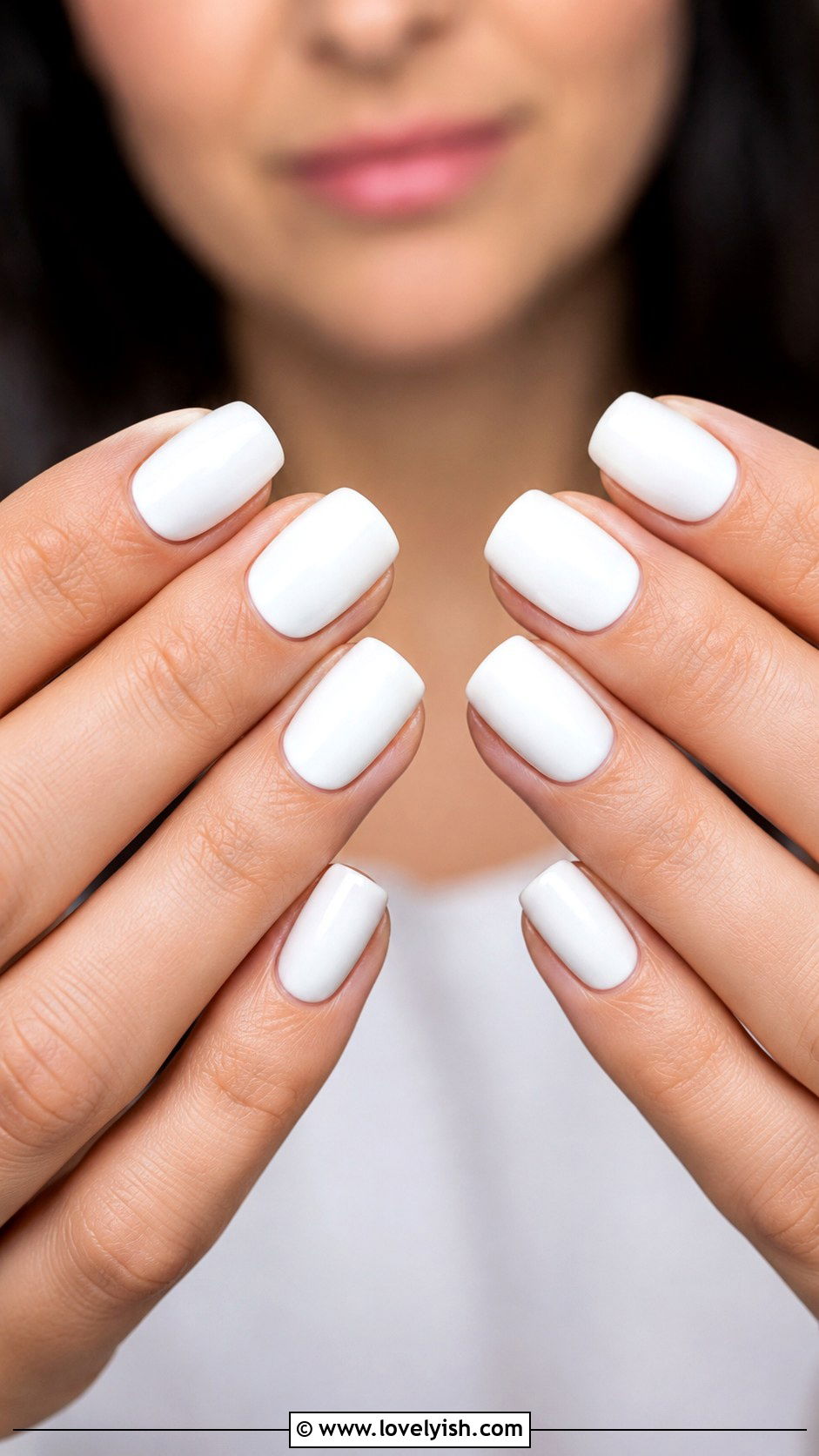 White Satin Finish Nails - 50 white nails - 50 white nails