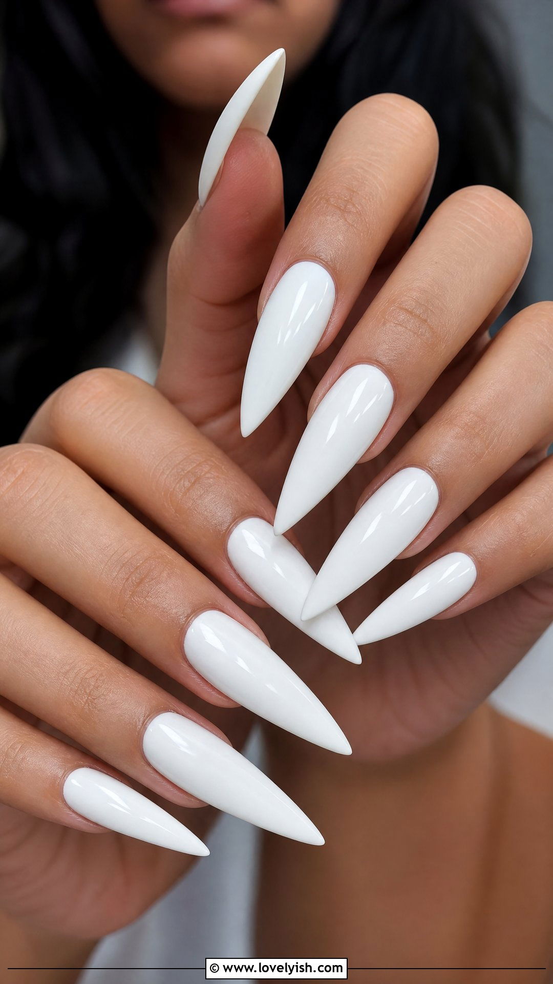 White Square Nails - 38 white nail designs - 38 white nail designs