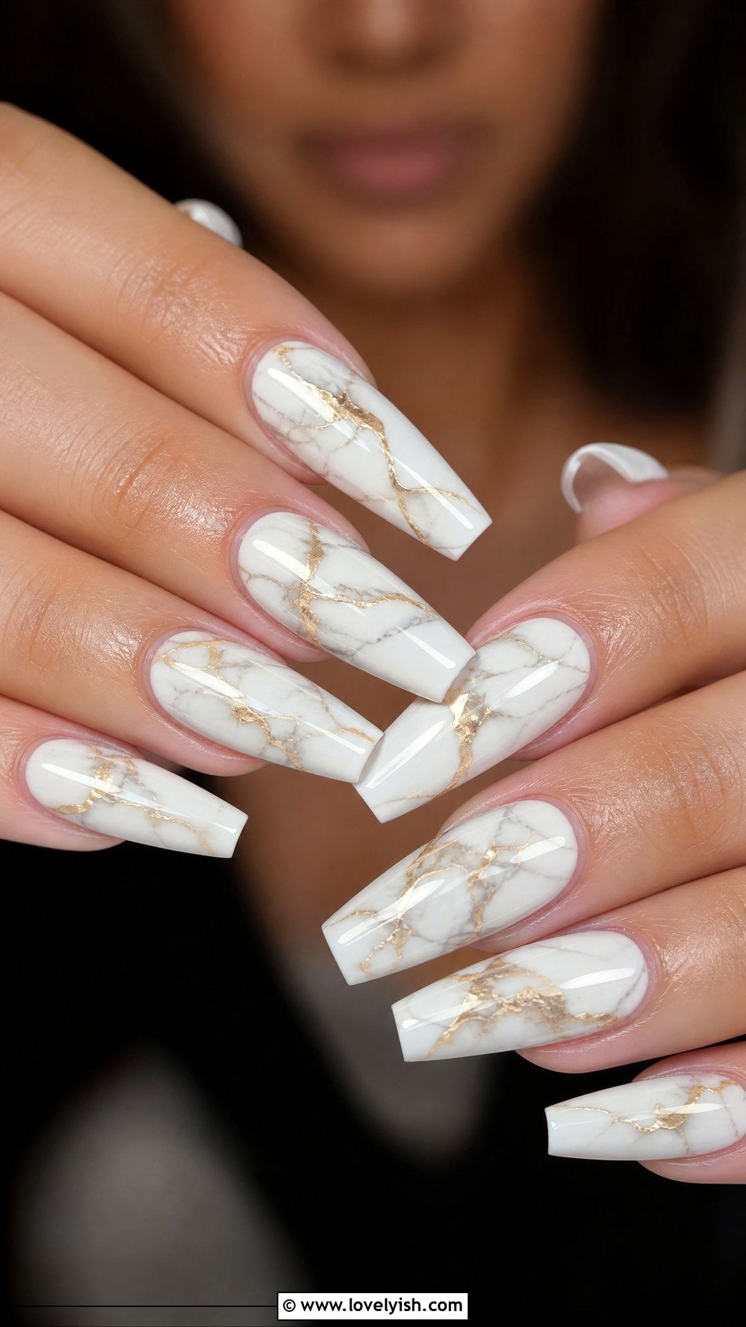 White Stiletto Nails - 38 white nail designs - 38 white nail designs