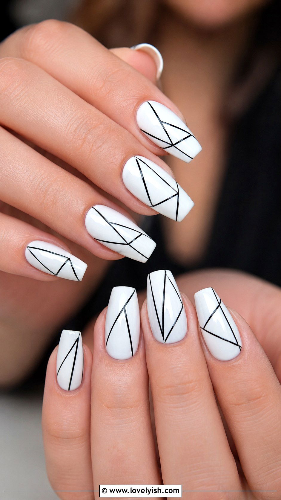 White Tip Acrylic Nails - 38 white nail designs - 38 white nail designs