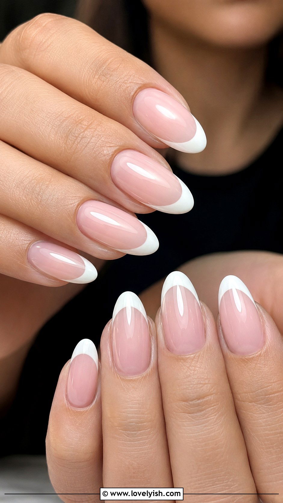 White Tip Almond Nails - 50 trendy simple nail designs - 50 trendy simple nail designs