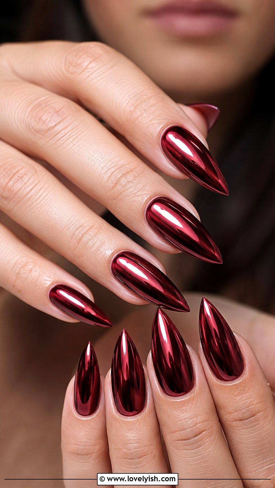 Wine Chrome Nails - 50 wine nails - 50 wine nails