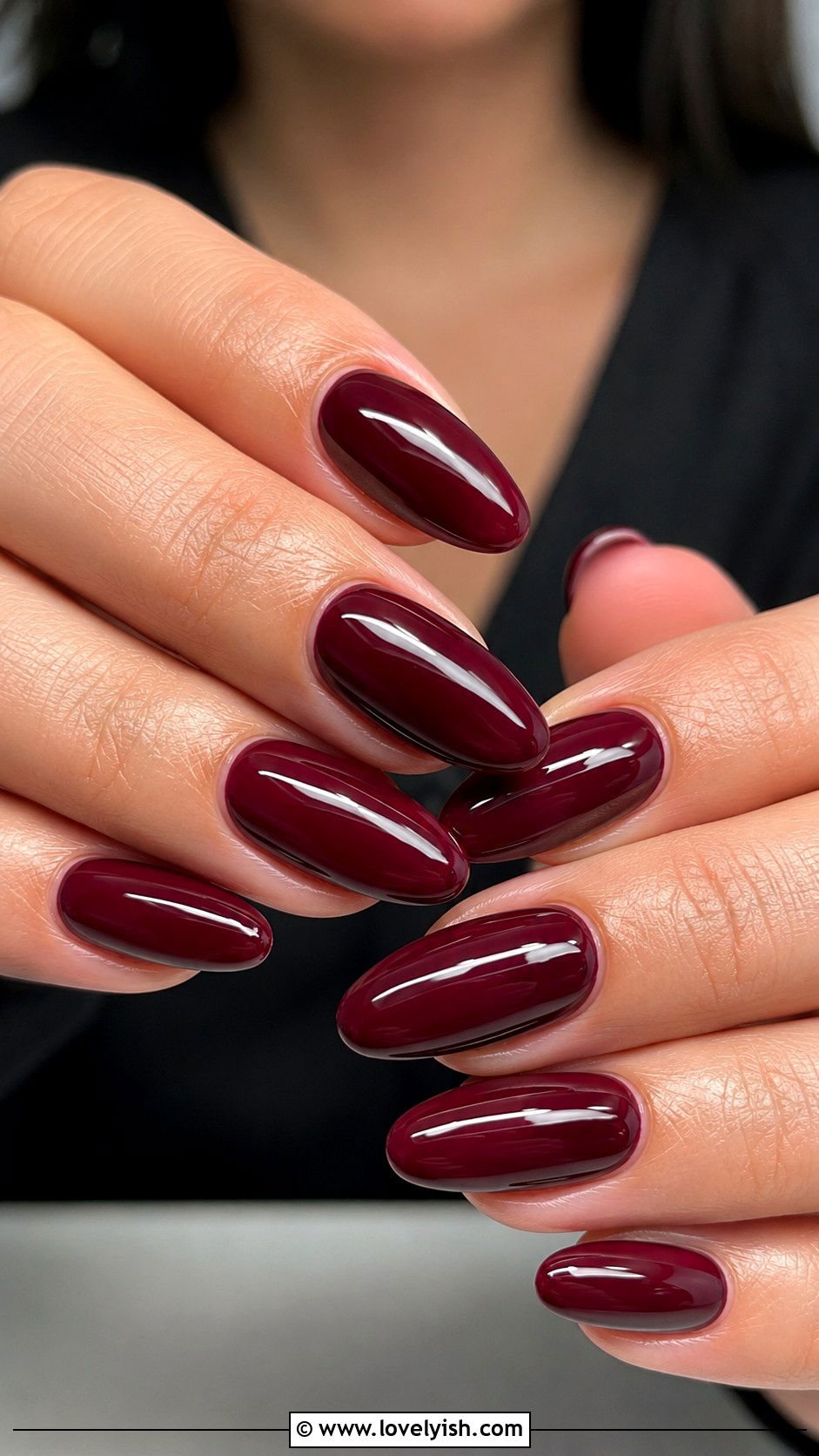 Wine Gel Nails with Glossy Topcoat - 50 wine nails - 50 wine nails