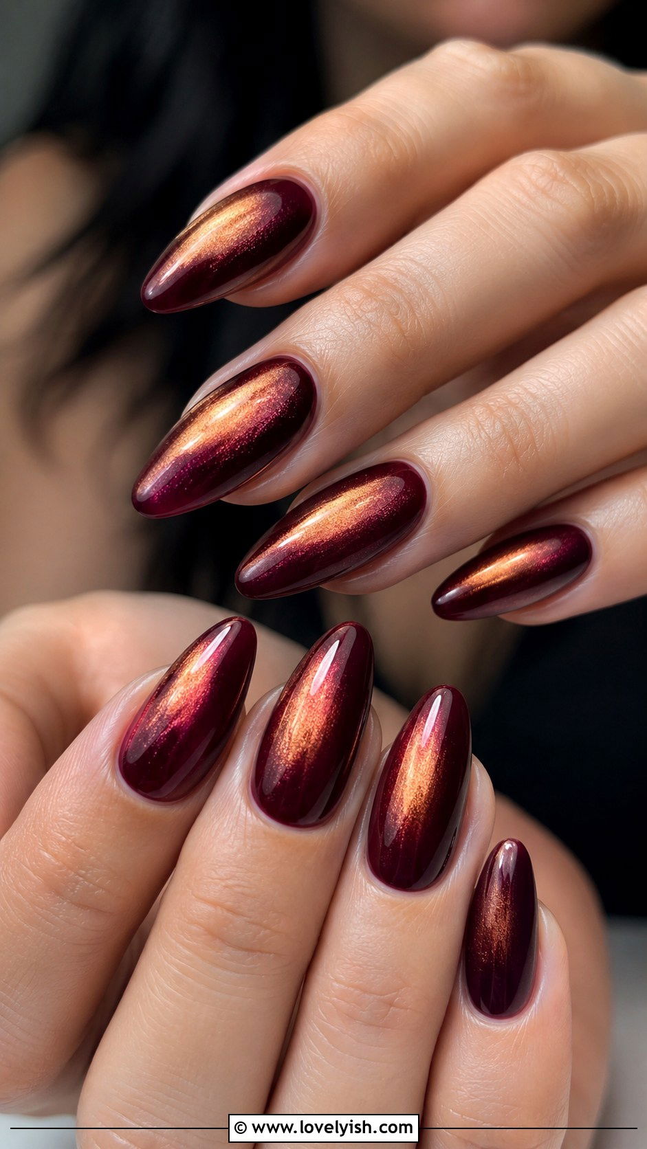 Wine Nails with Duo Chrome Finish - 50 wine nails - 50 wine nails