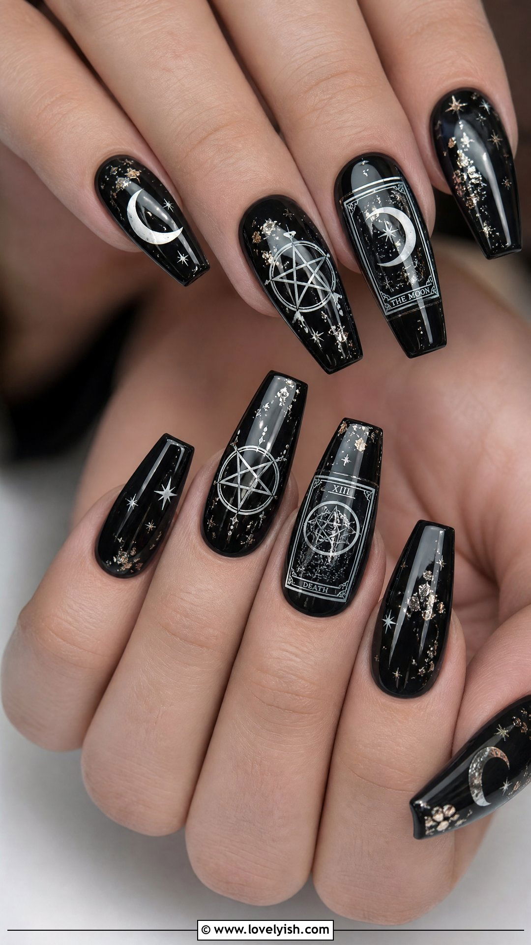 Witchy Black Gothic Nails - 50 gothic nails - 50 gothic nails