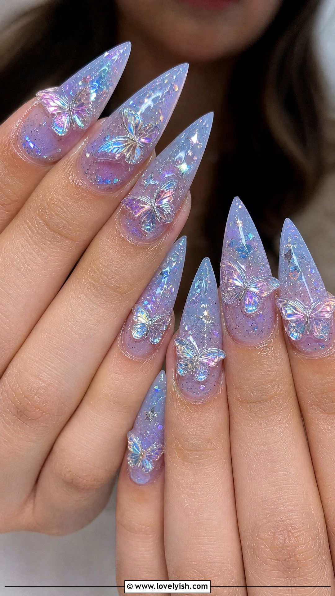 Y2K Butterfly Nails - 50 crazy nail designs - 50 crazy nail designs