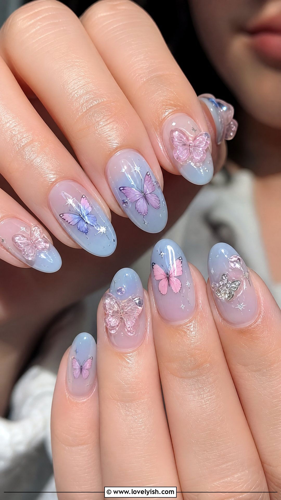 Y2K Butterfly Pop Concert Nails - 50 concert nails - 50 concert nails