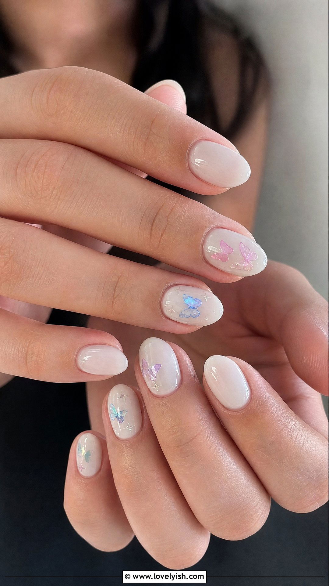 Y2K Butterfly Short Acrylic Nails - 50 short acrylic nails - 50 short acrylic nails