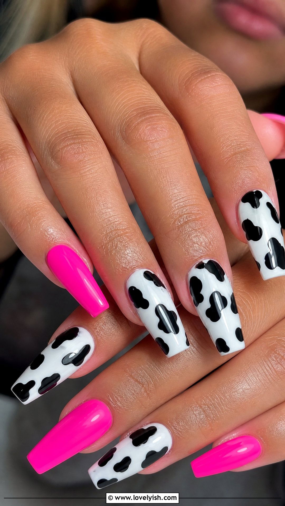 Y2K Cow Print Nails - 25 y2k nail designs - 25 y2k nail designs