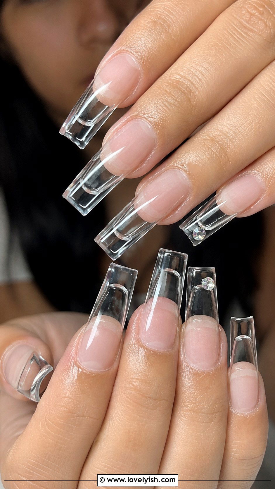 Y2K Crystal Clear Tips Nails - 25 y2k nail designs - 25 y2k nail designs