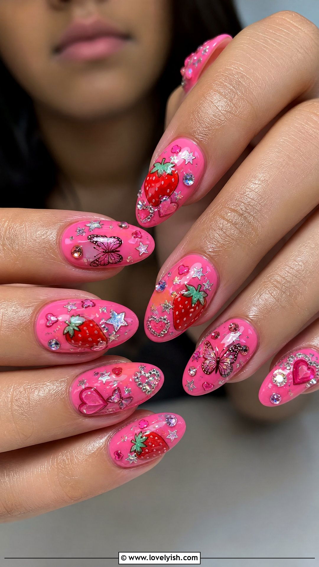 Y2K Strawberry Nails - 50 strawberry nails - 50 strawberry nails