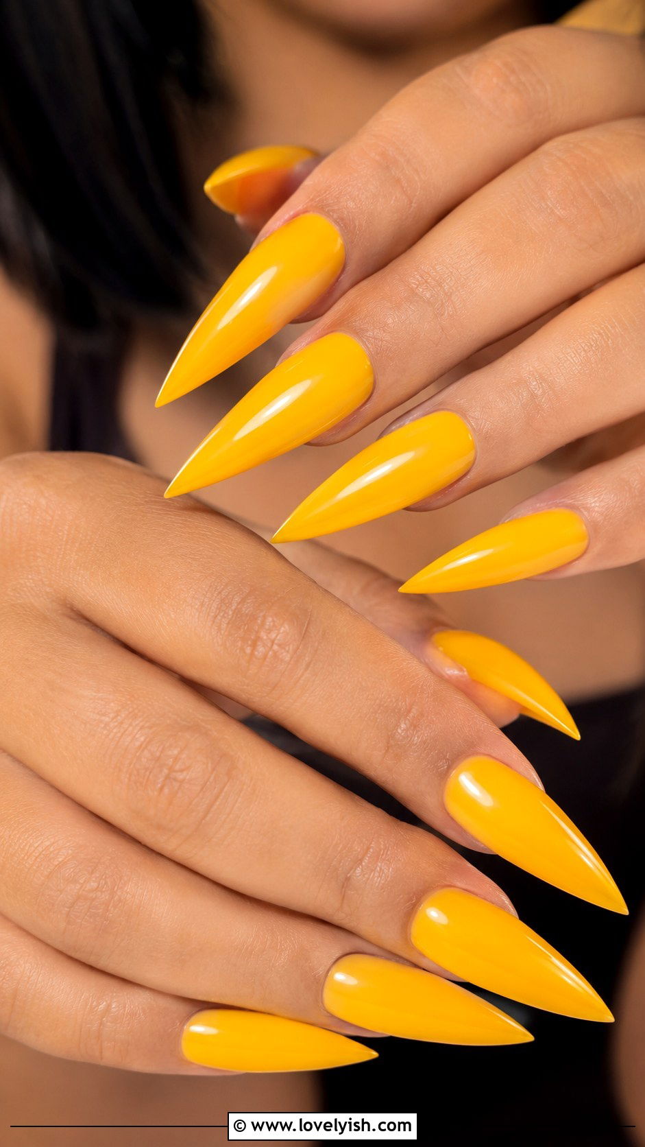 Yellow Acrylic Nails - 50 yellow nails - 50 yellow nails