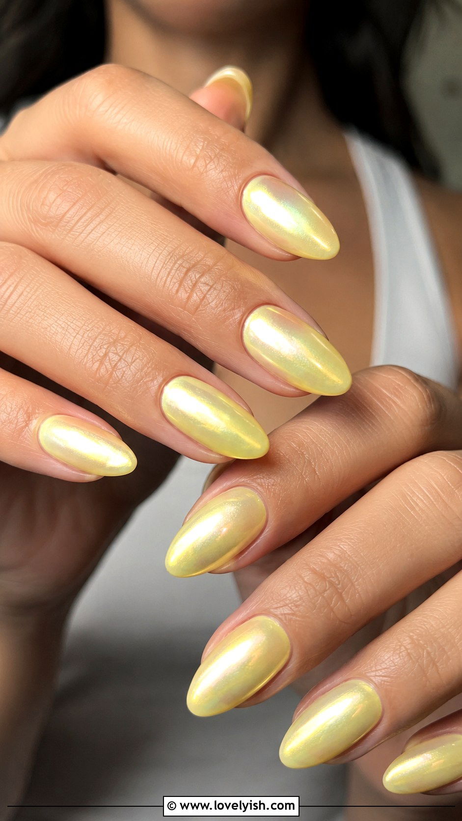 Yellow Almond Nails - 50 yellow nails - 50 yellow nails