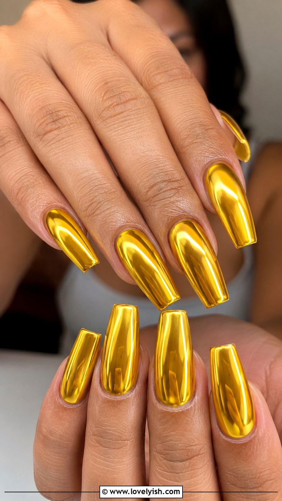 Yellow Chrome Nails - 50 yellow nails - 50 yellow nails