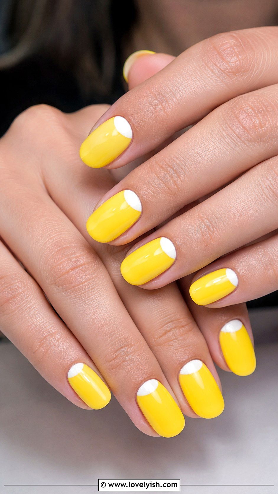 Yellow Half Moon Nails - 50 yellow nails - 50 yellow nails
