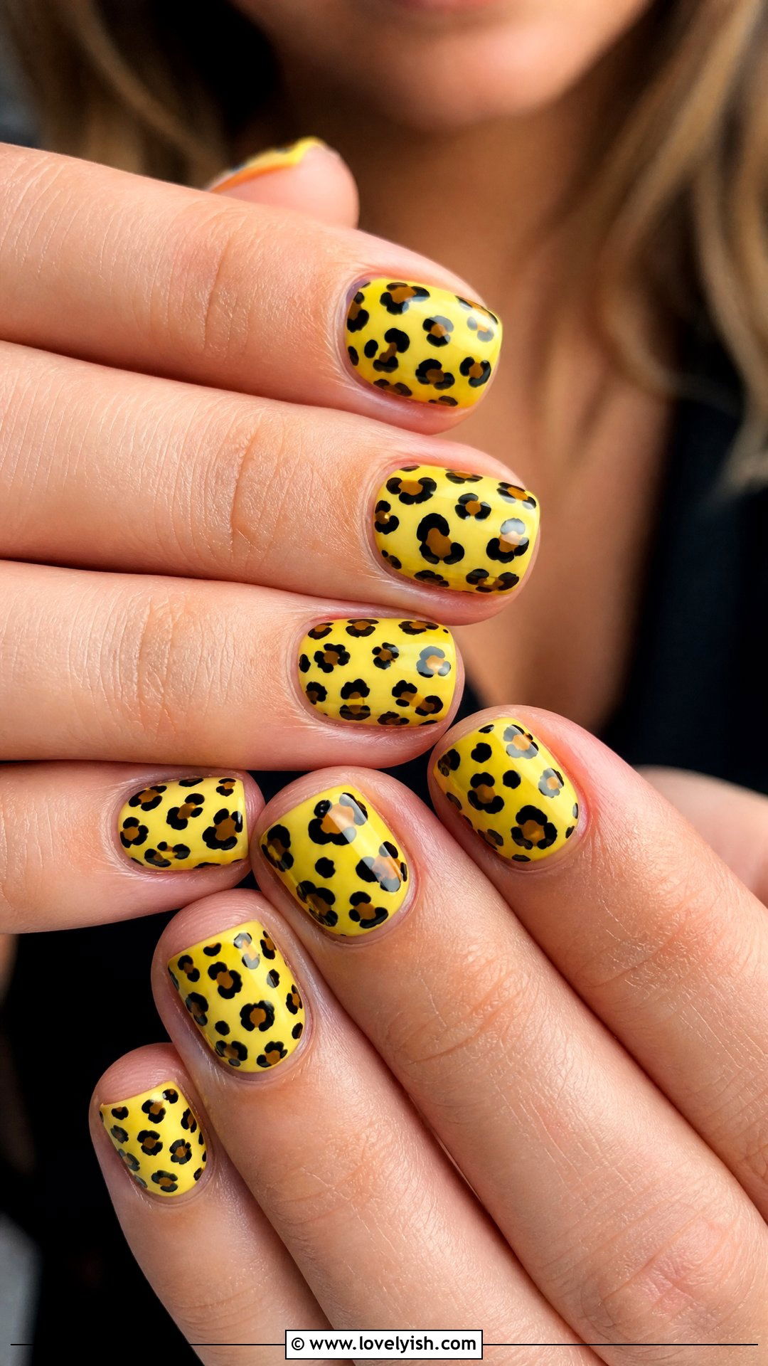 Yellow Leopard Print Summer Nails - 50 leopard print nails - 50 leopard print nails