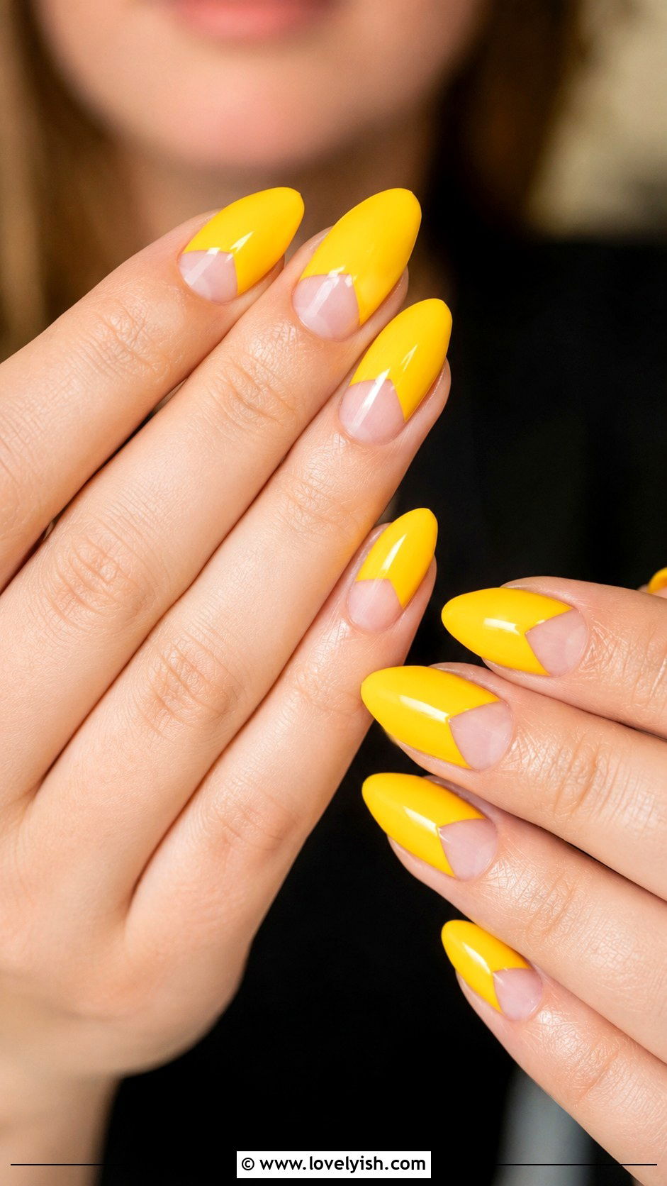 Yellow Negative Space Nails - 50 yellow nails - 50 yellow nails