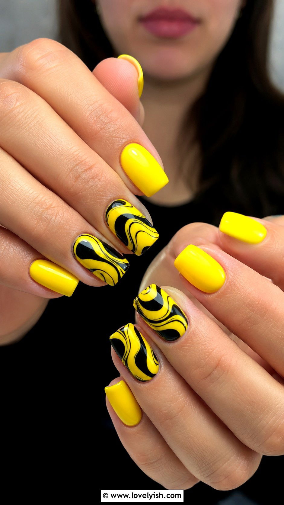 Yellow and Black Nails - 50 yellow nails - 50 yellow nails